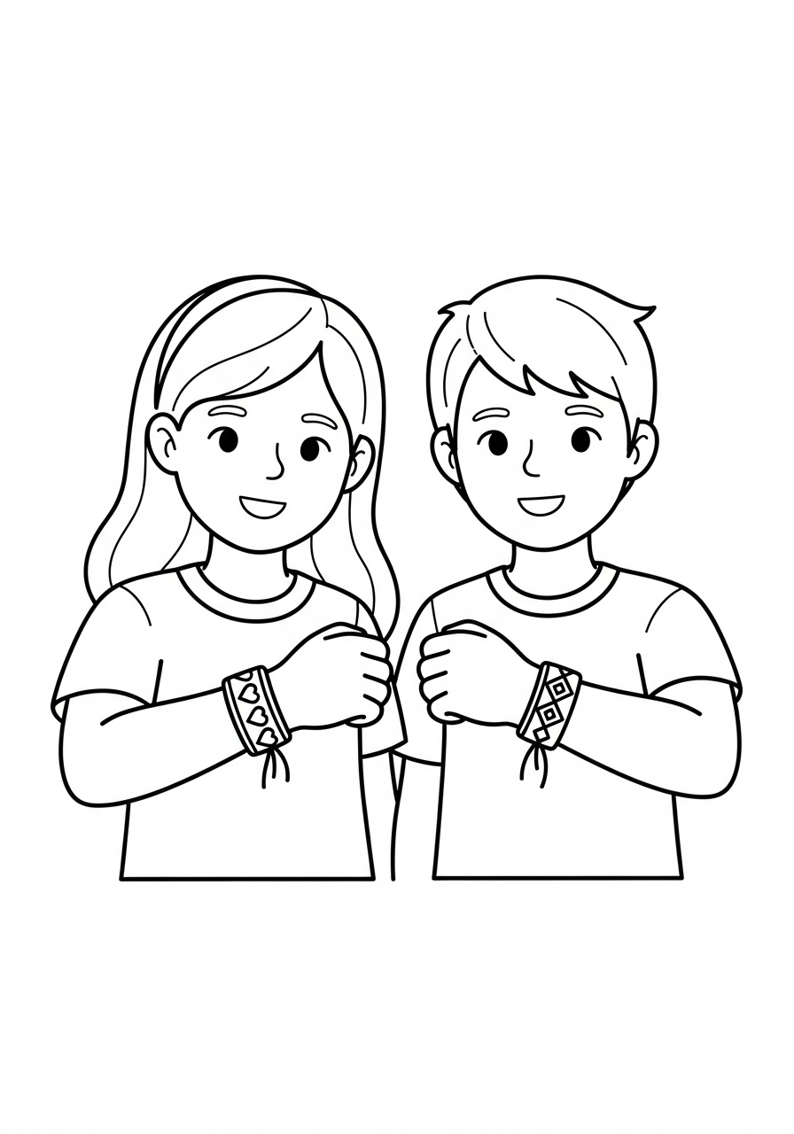 immagini di amicizia da stampare e colorare