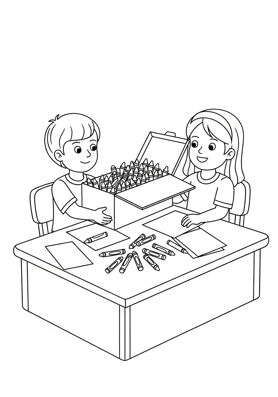 disegni facili di amicizia da colorare