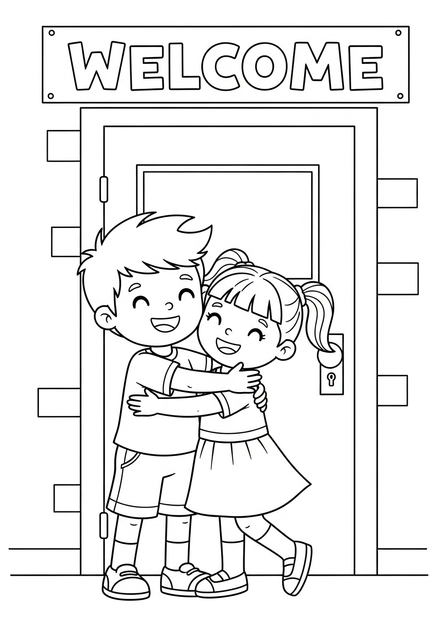 immagine da colorare amicizia