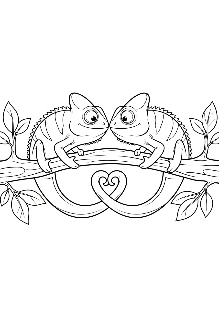 immagini di camaleonte da stampare e colorare