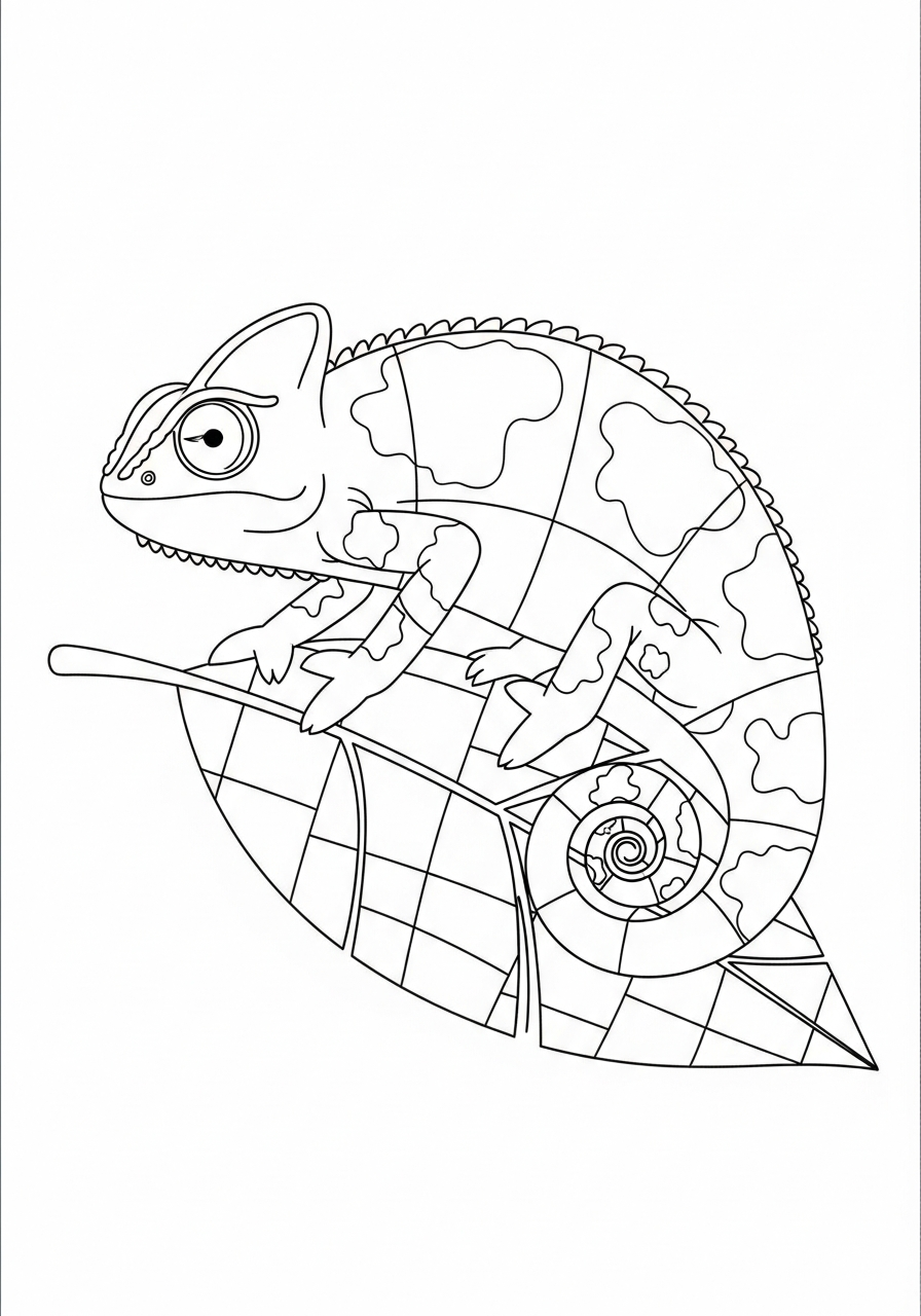 immagine di camaleonte da colorare