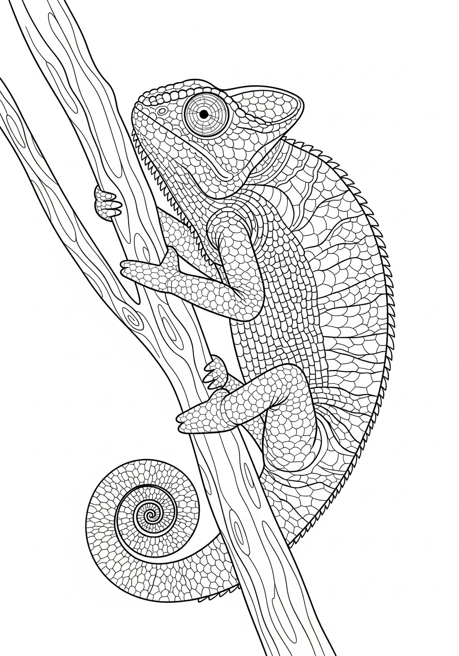 disegni di camaleonte da colorare e stampare