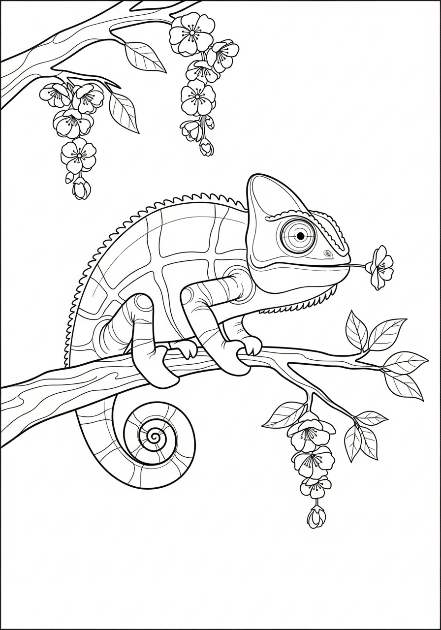 immagine camaleonte da colorare 1