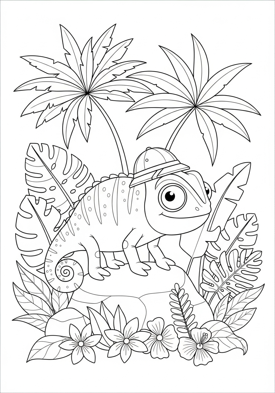 camaleonte da stampare e colorare gratis