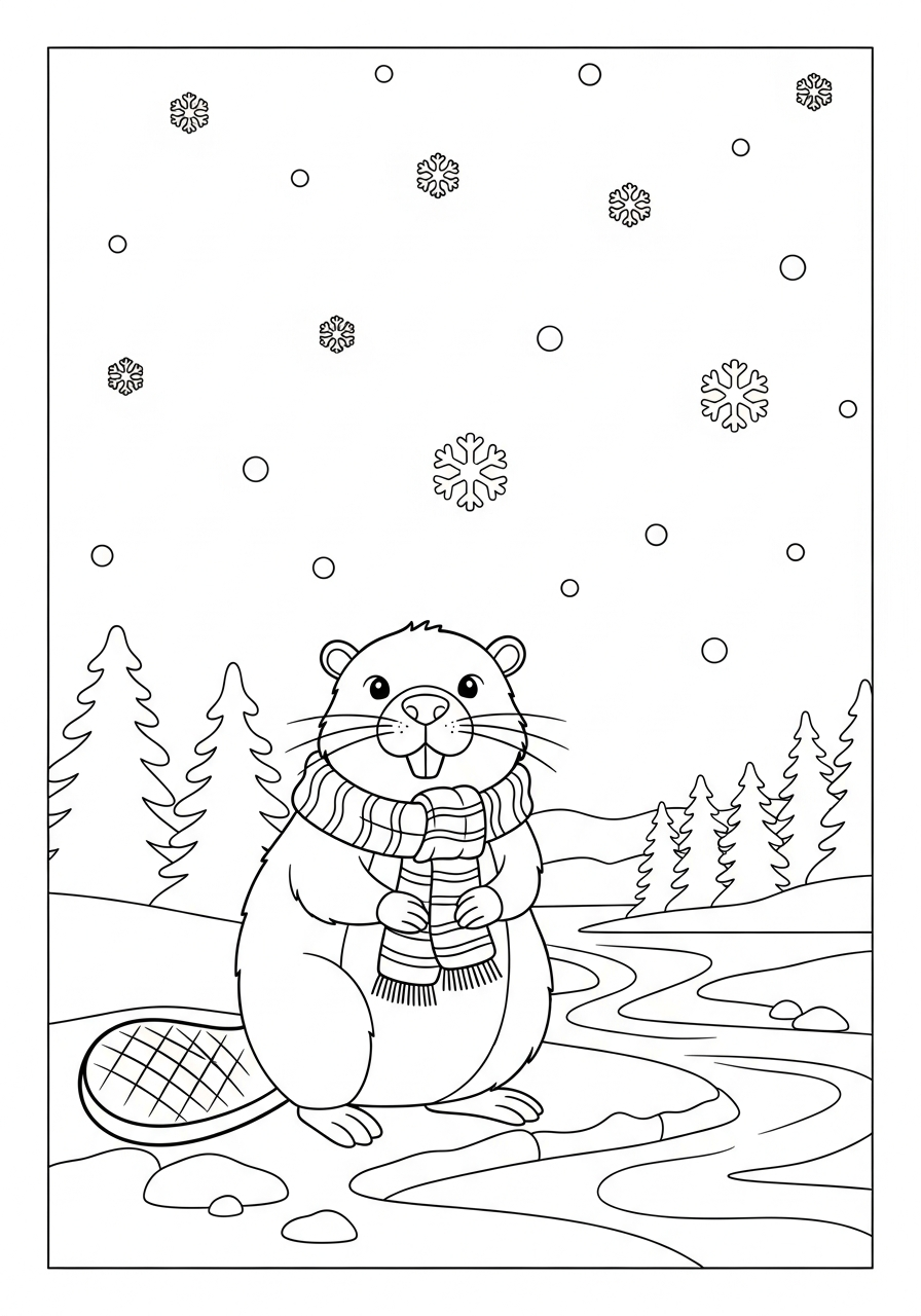 Castoro 12 castoro da colorare a4