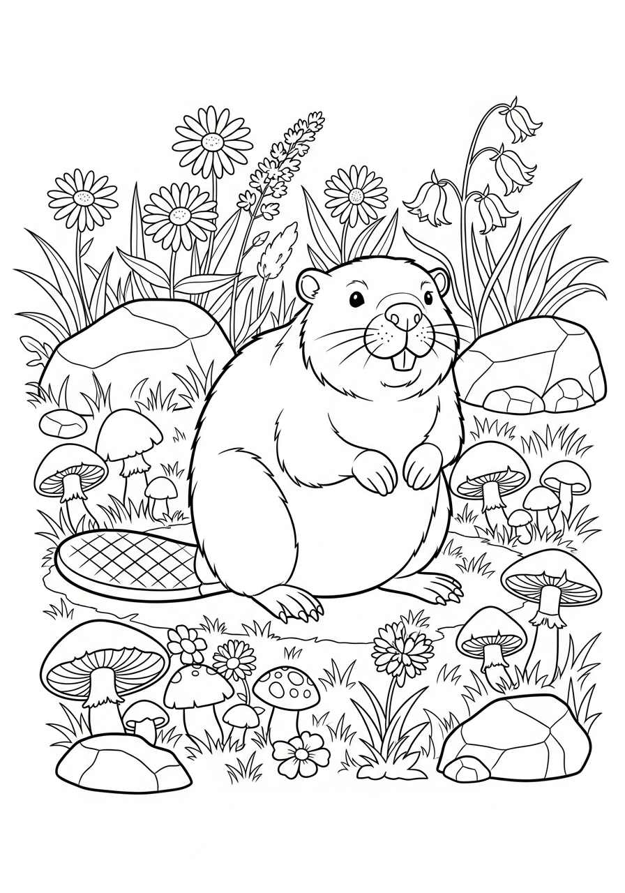 Castoro 7 castoro da colorare e stampare gratis