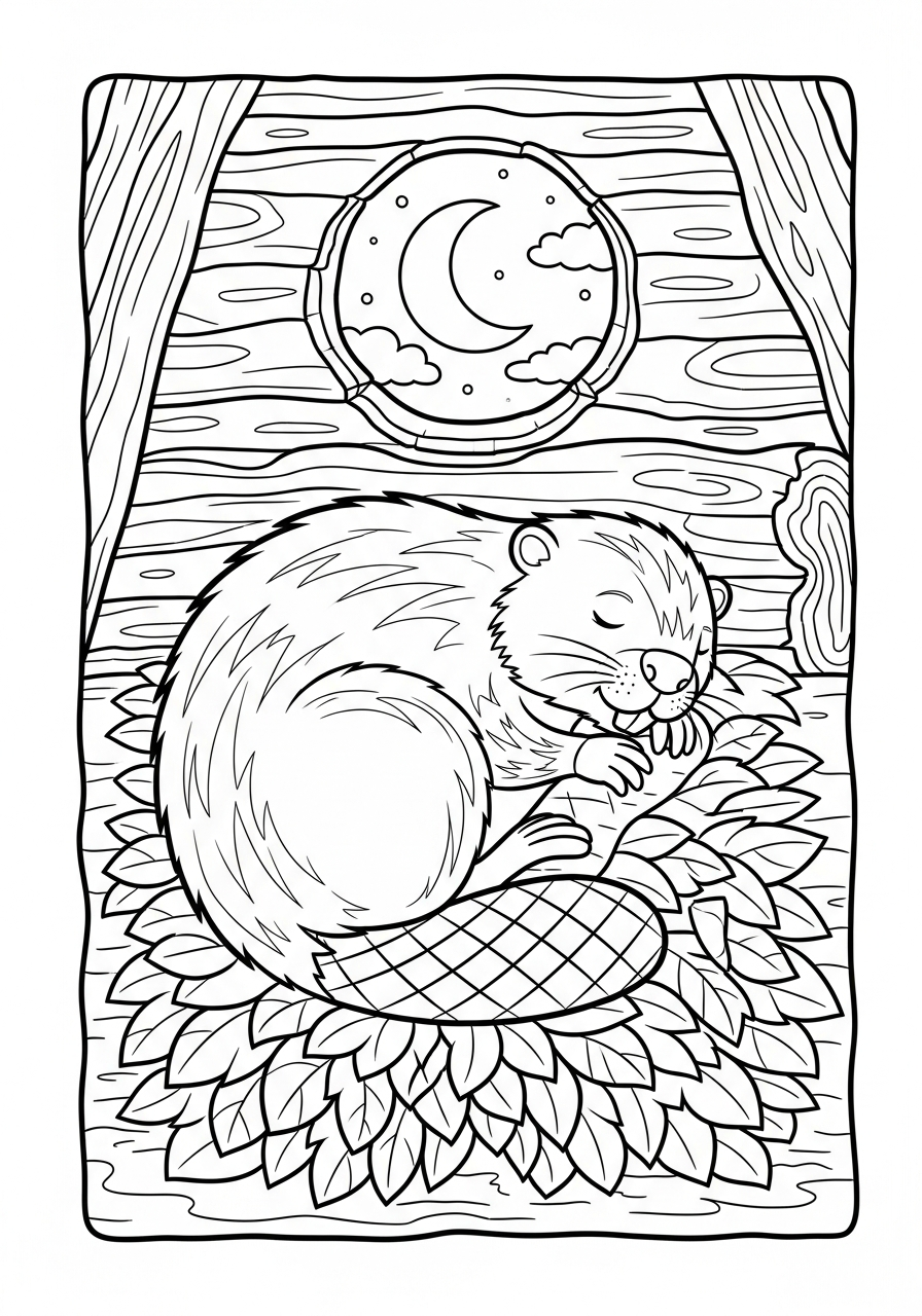 Castoro 5 castoro disegno da colorare