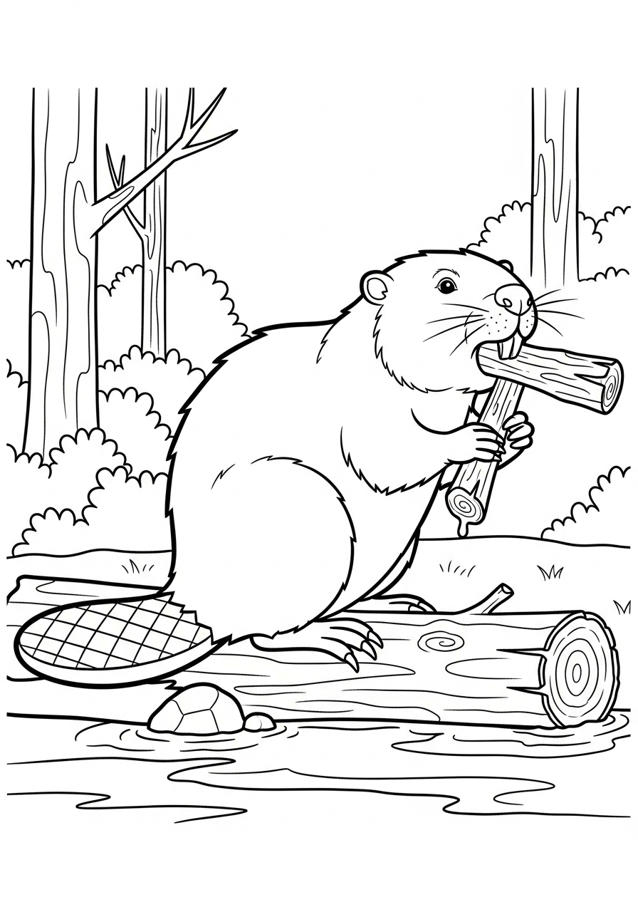 Castoro 2 foto castoro da colorare