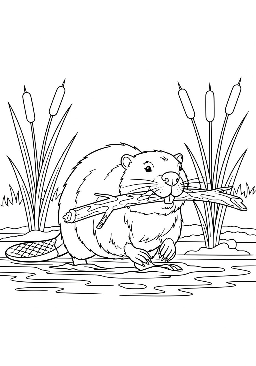 Castoro 16 disegni facili di castoro da colorare