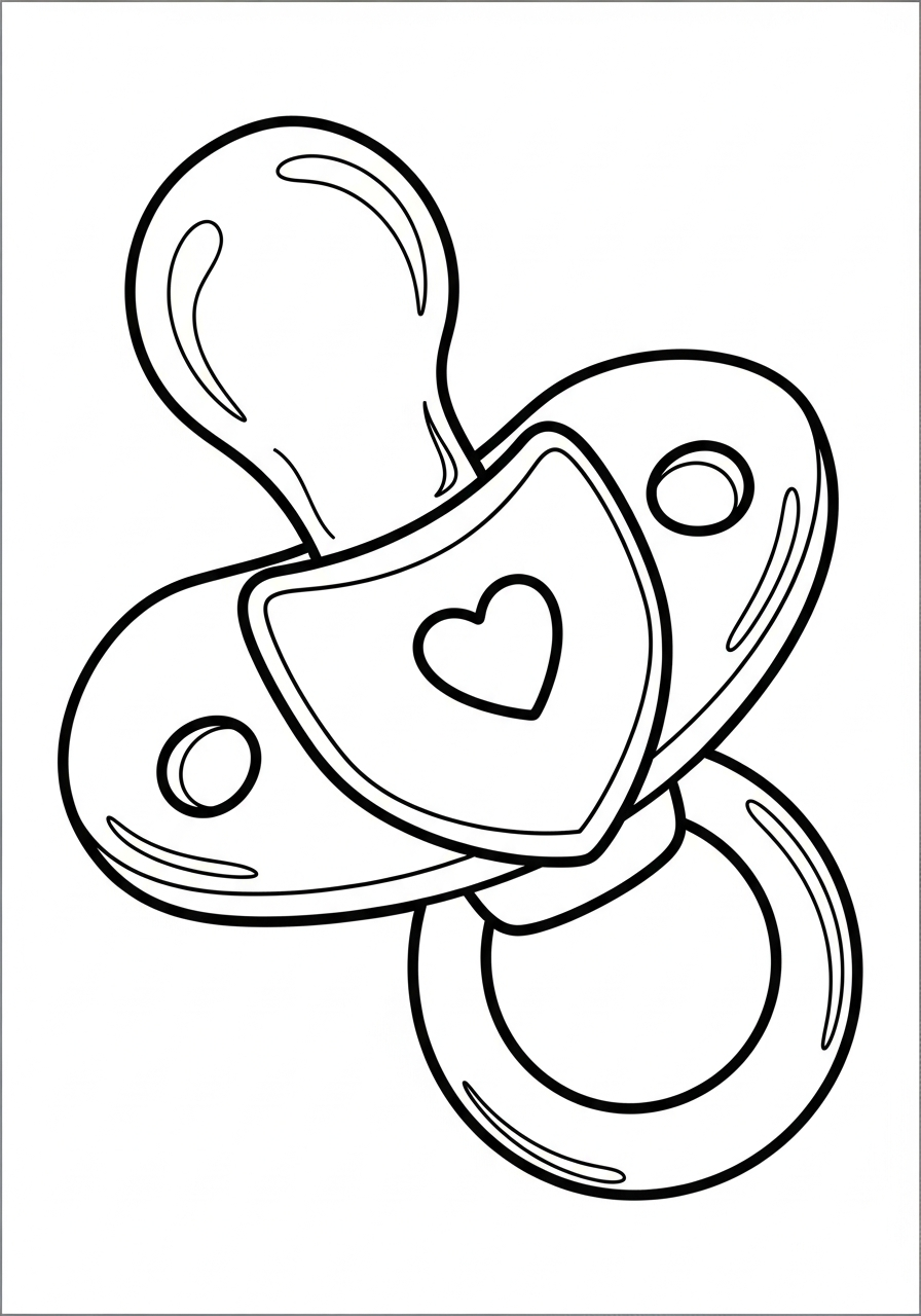 disegni ciuccio da colorare gratis 1