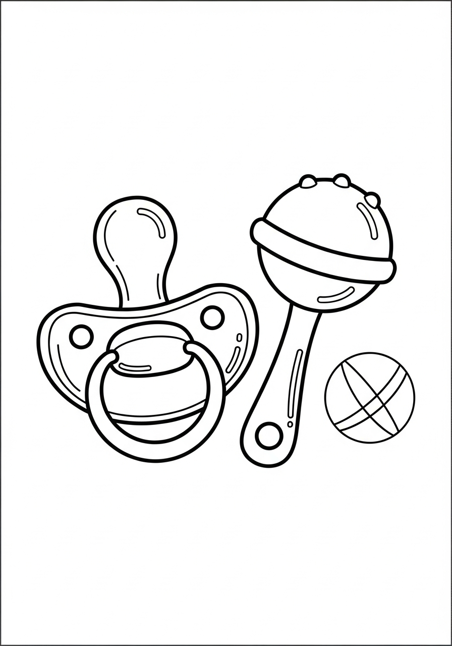 ciuccio da colorare facile