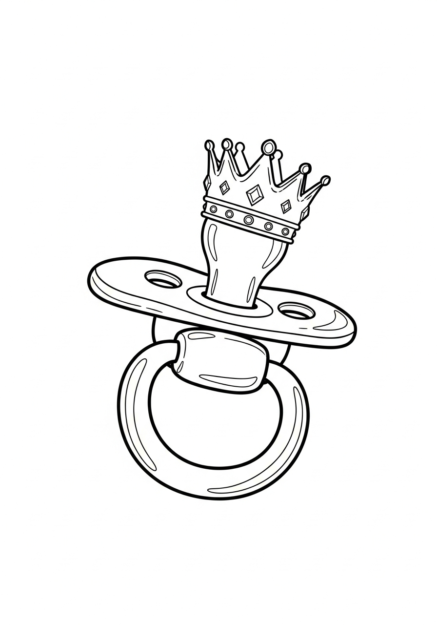 disegni ciuccio facili da colorare