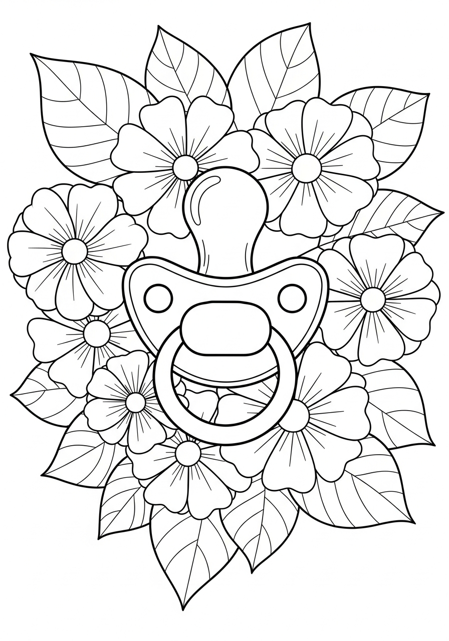 immagini di ciuccio da colorare per bambini