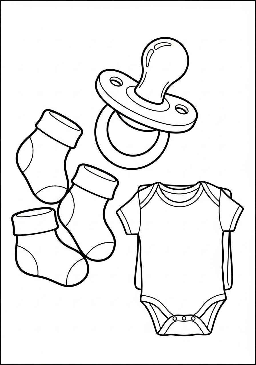 disegni ciuccio da colorare gratis