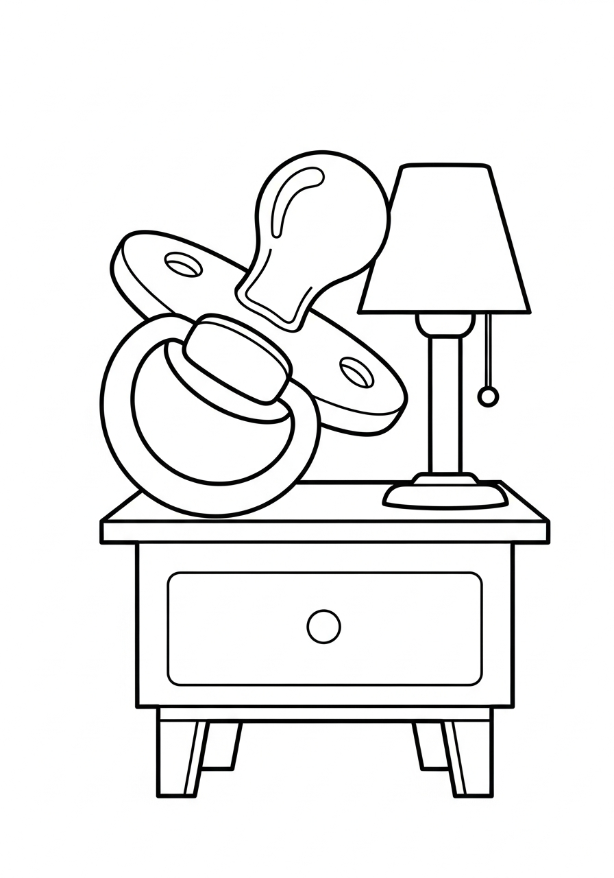 da colorare ciuccio disegno facile bambini 1