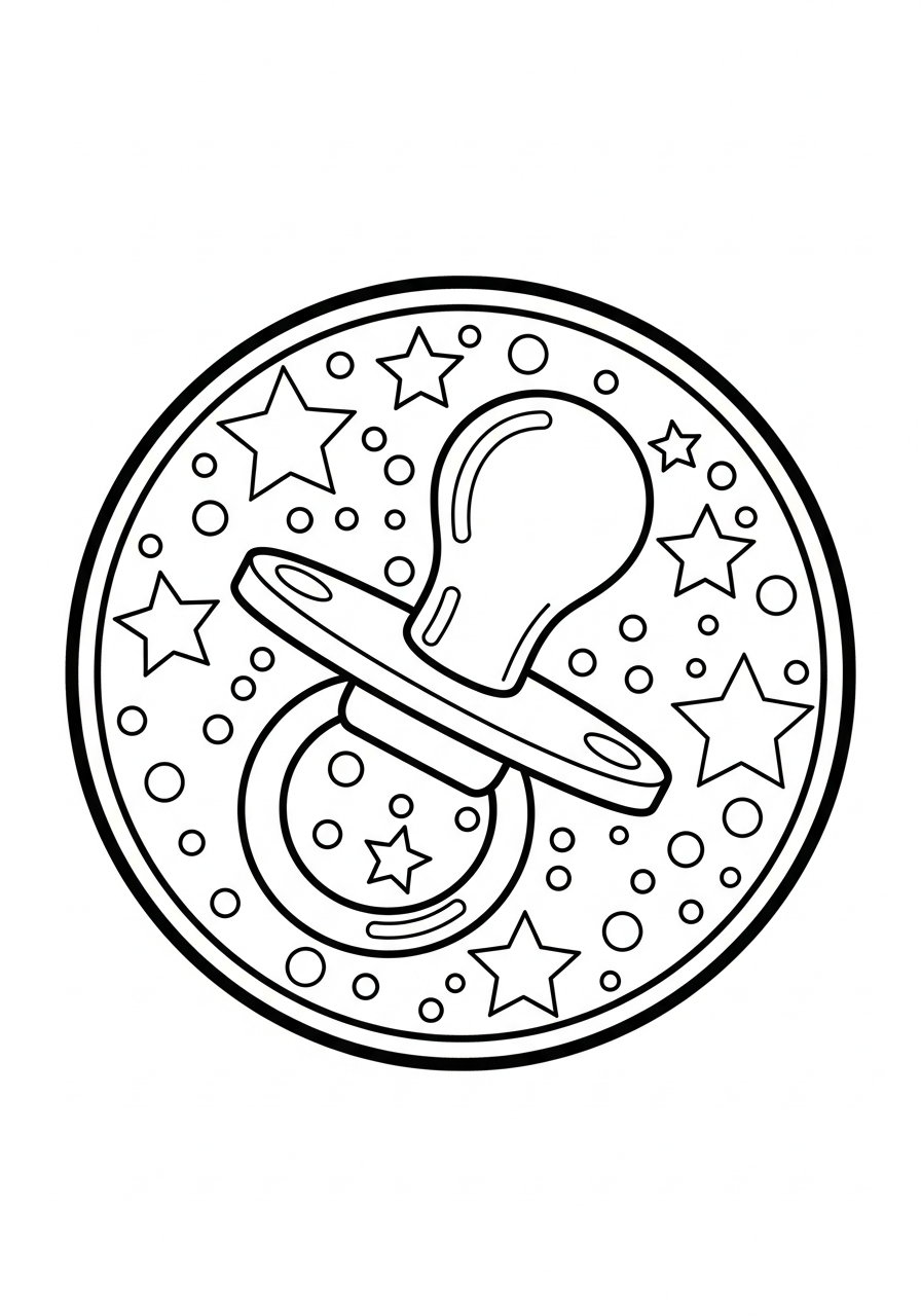 immagini da colorare ciuccio gratis