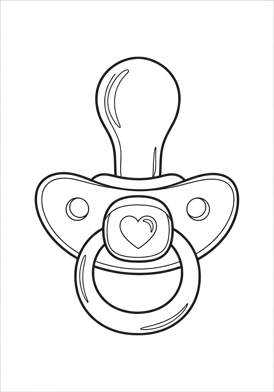 immagini di ciuccio da colorare per bambini 1
