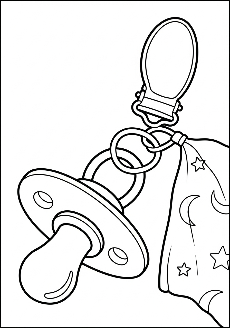 disegni da colorare gratis per bambini di ciuccio