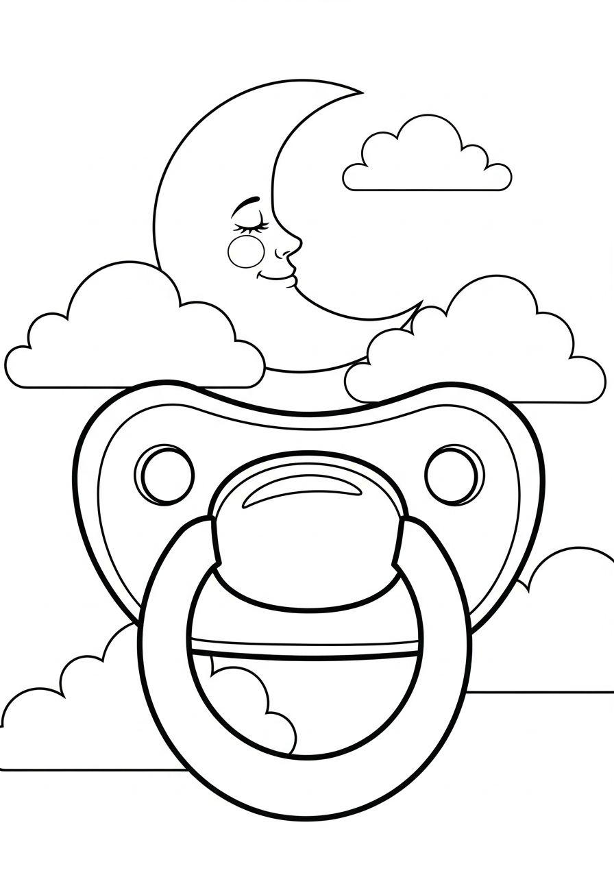 disegni di ciuccio da colorare da stampare