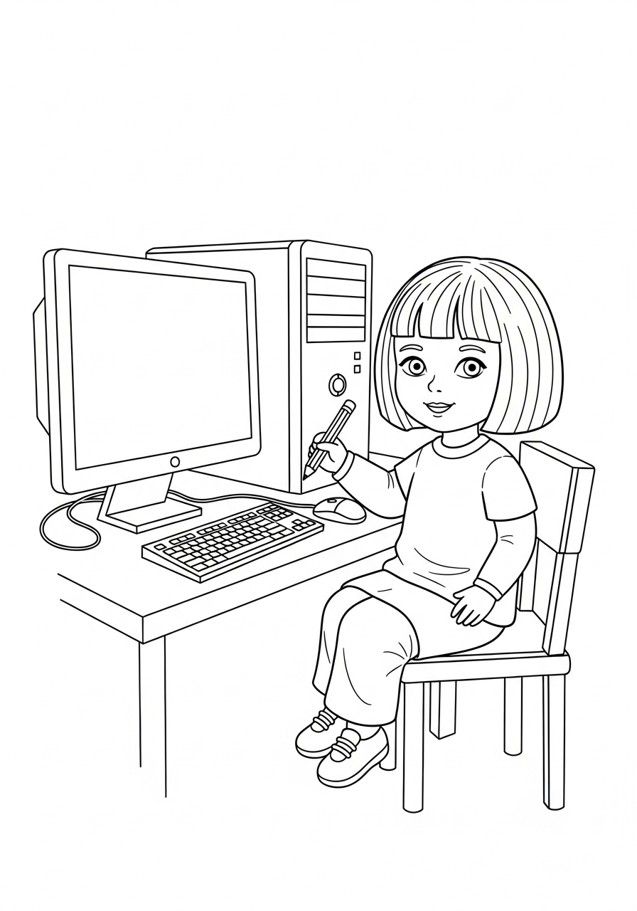 Computer 14 immagine di computer da colorare