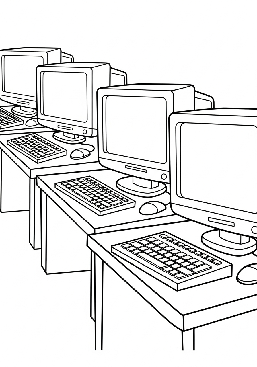 Computer 13 computer disegni da colorare per bambini maschi