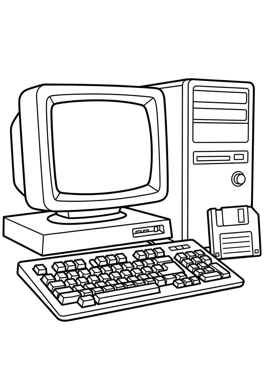 Computer 12 computer disegno da colorare