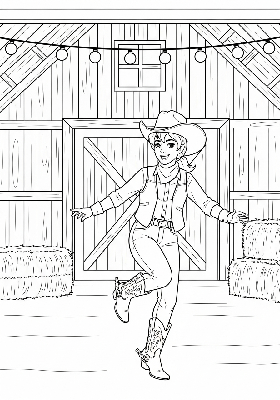 Cowgirl 12 disegni da colorare gratis per bambini di cowgirl