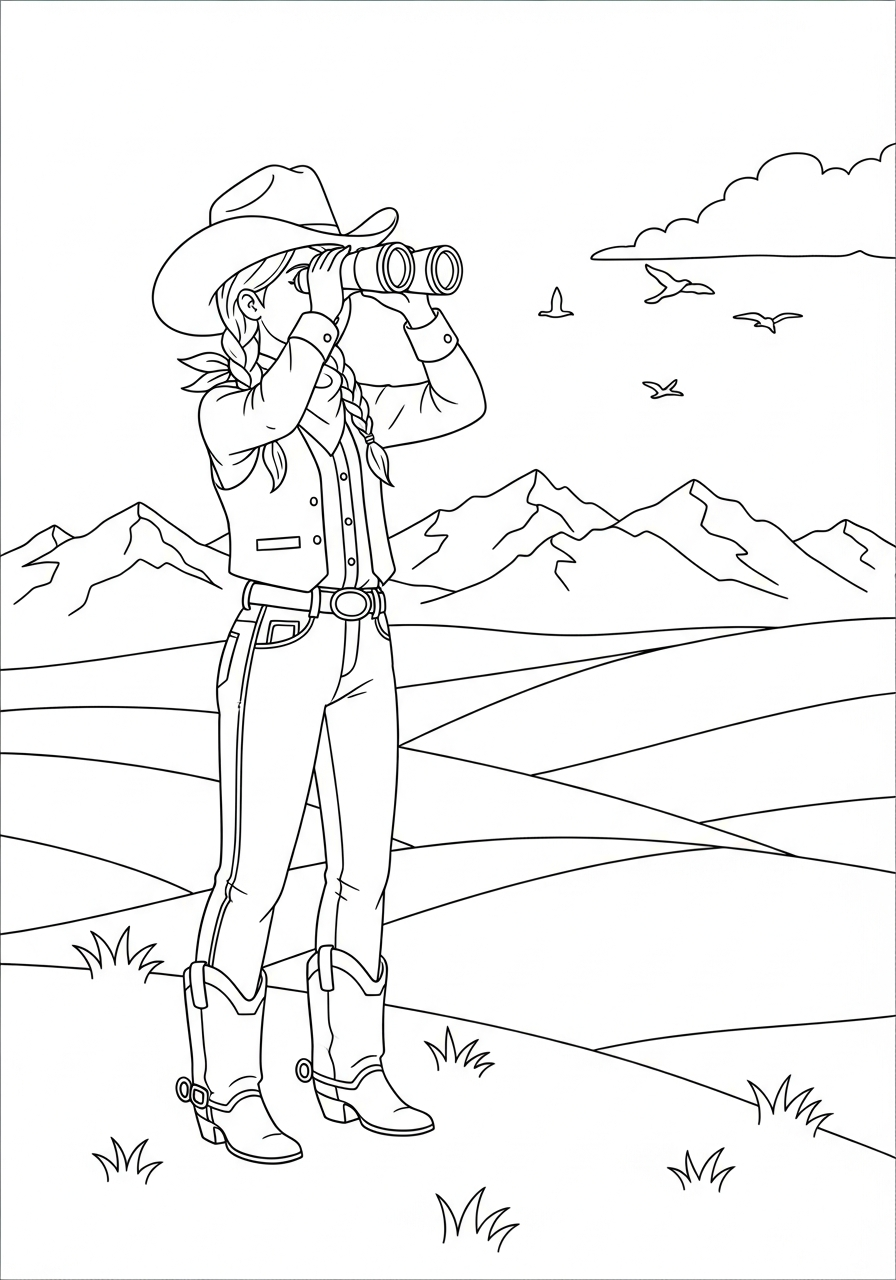 Cowgirl 10 disegni cowgirl da colorare 1