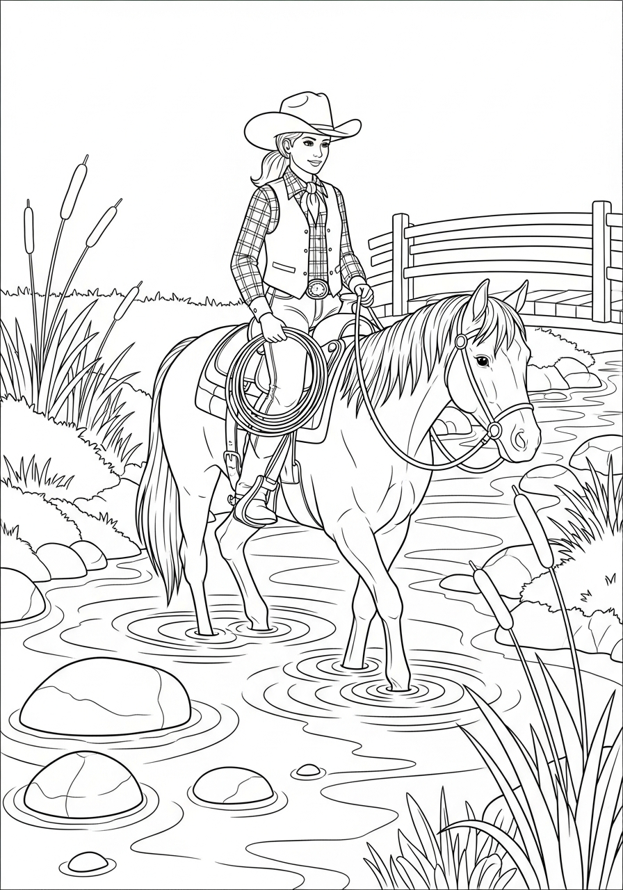 Cowgirl 4 disegni cowgirl da colorare