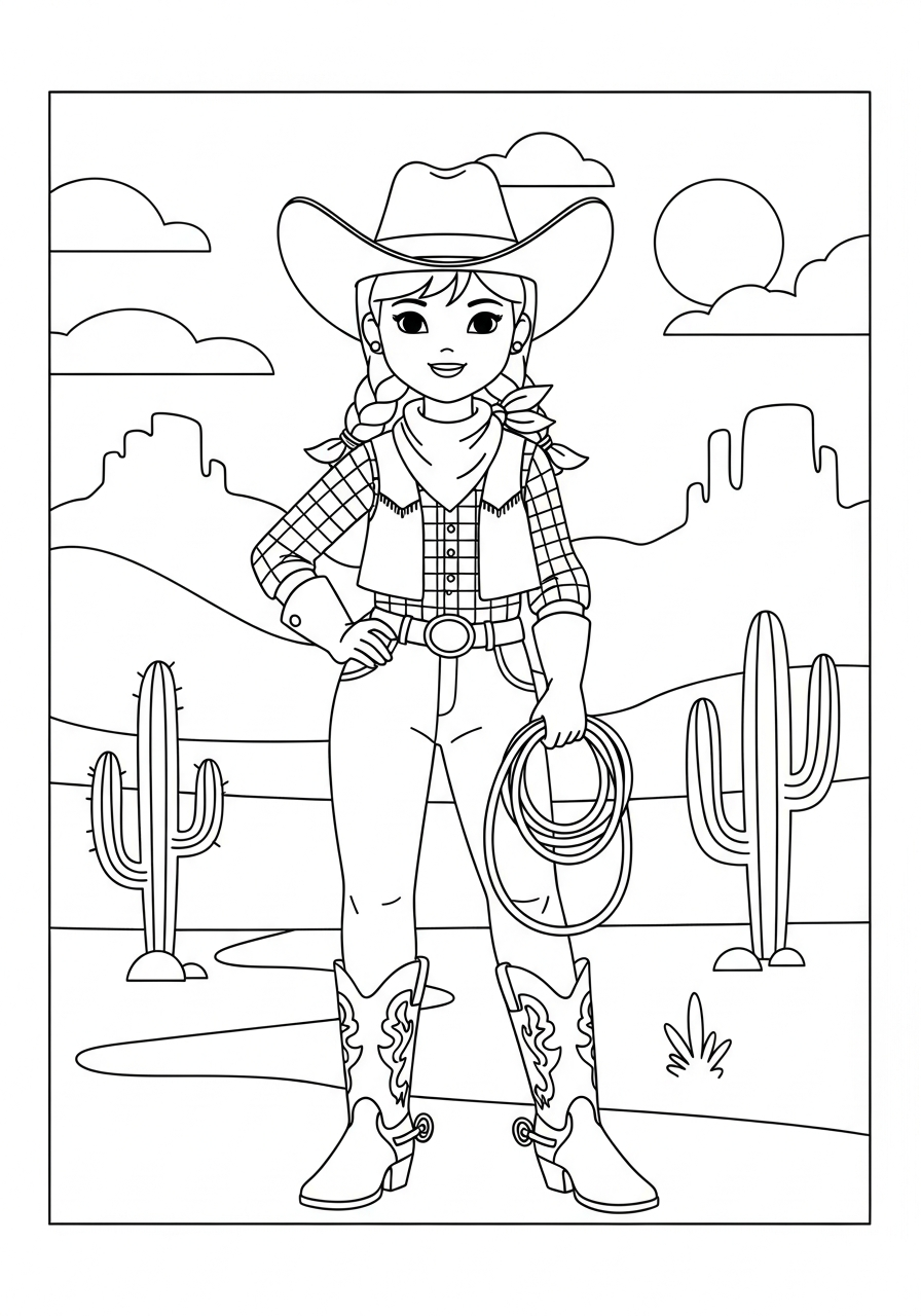 Cowgirl 15 disegni di cowgirl da colorare e stampare gratis