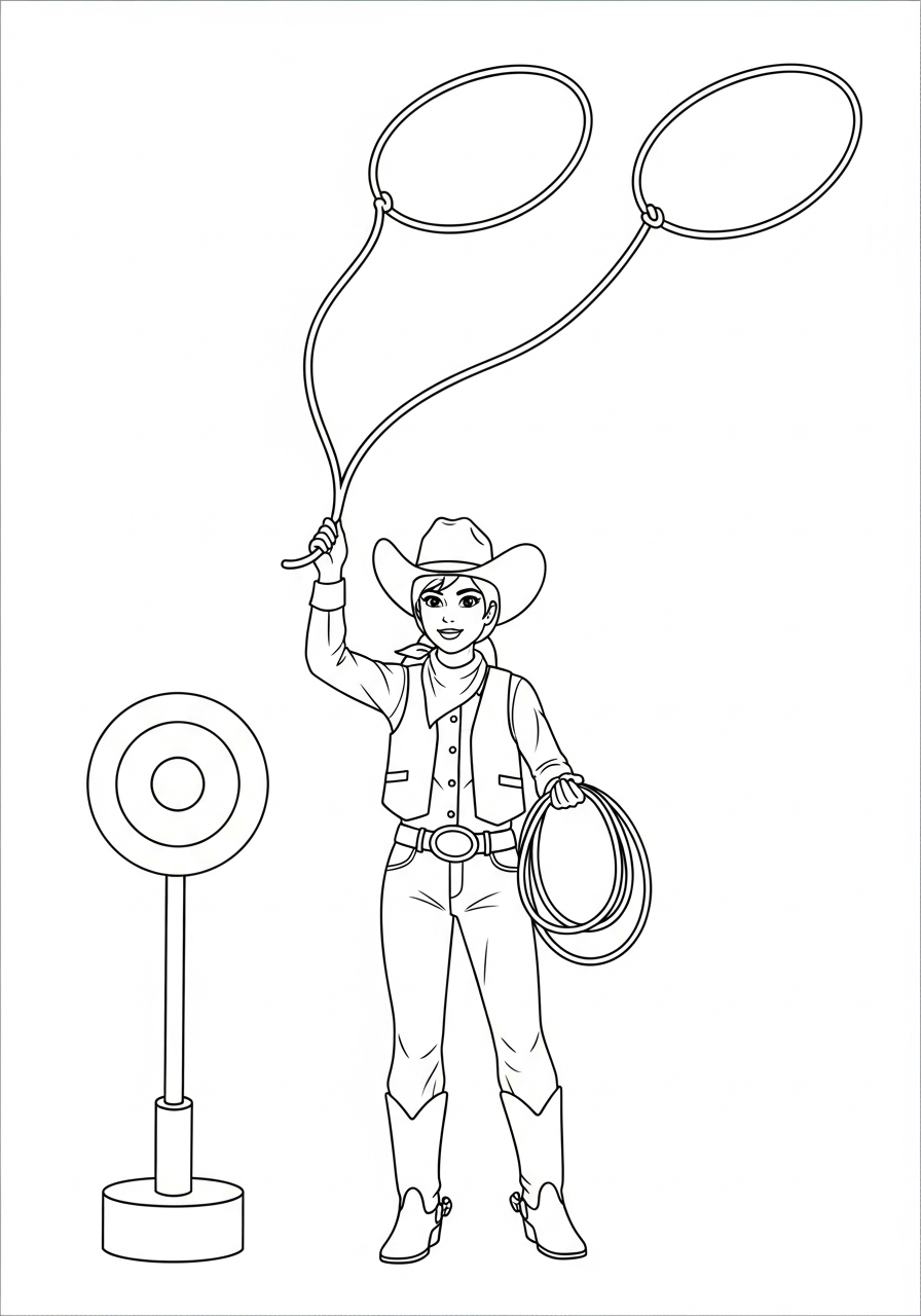 Cowgirl 20 cowgirl da colorare per bambini