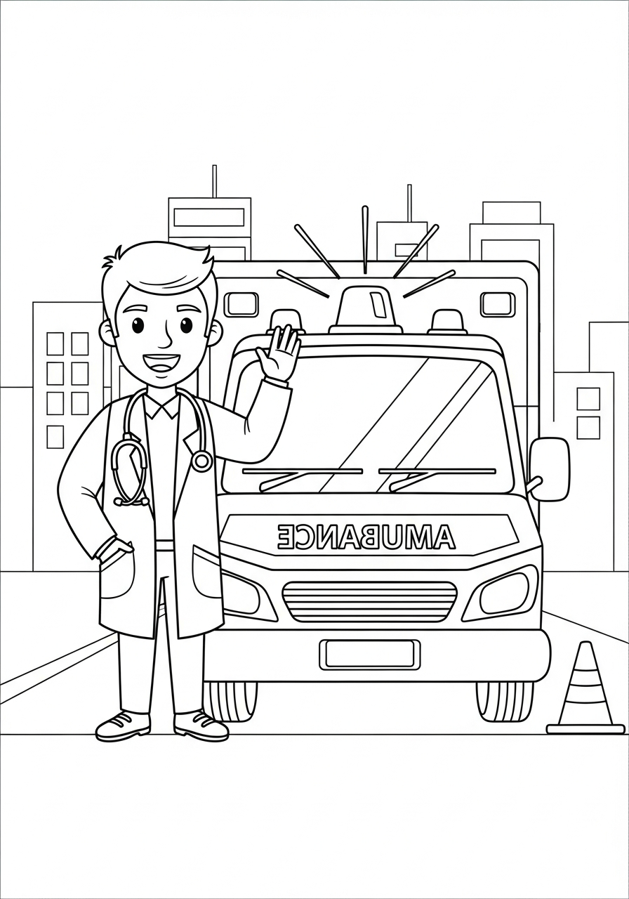 immagini da colorare dottore gratis