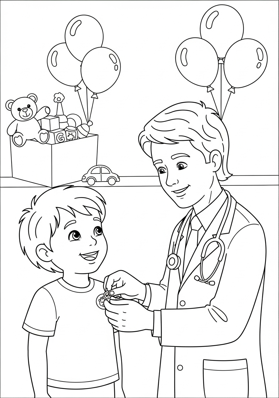 foto dottore da colorare