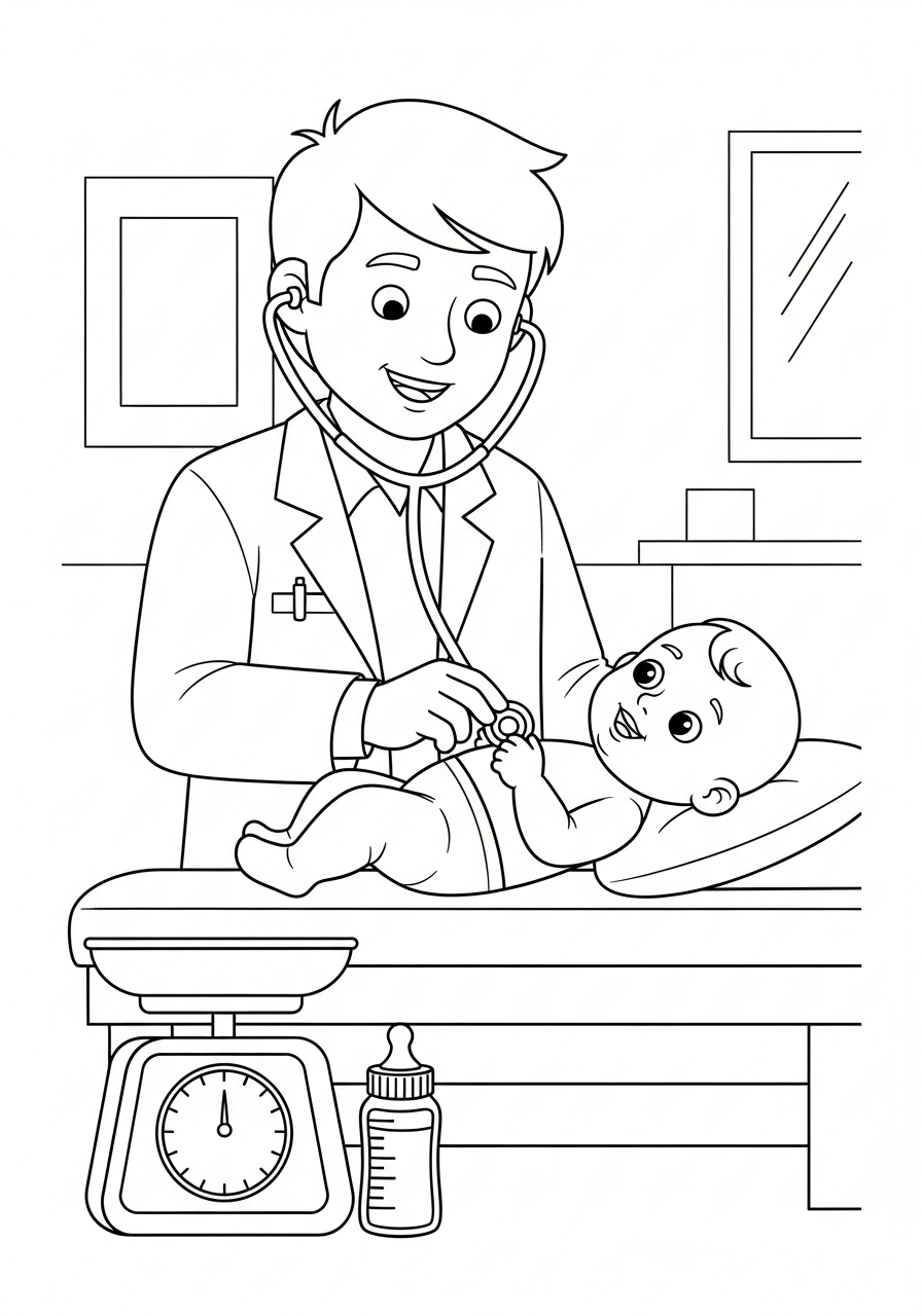 disegni da colorare dottore da stampare