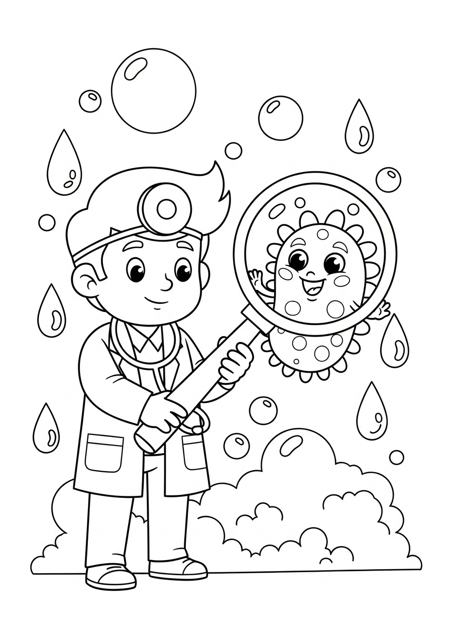 dottore disegno facile da colorare