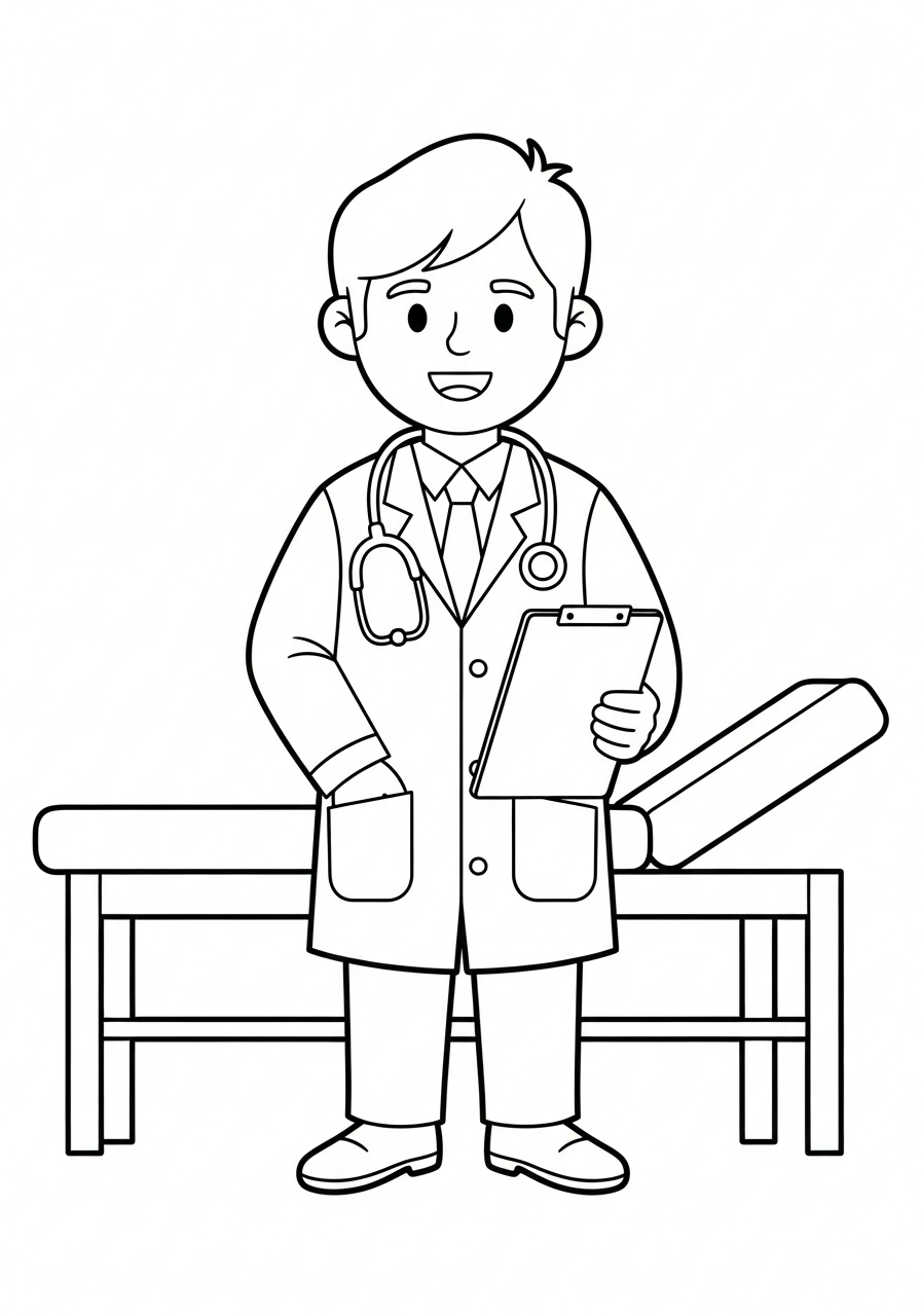 immagini di dottore da colorare per bambini