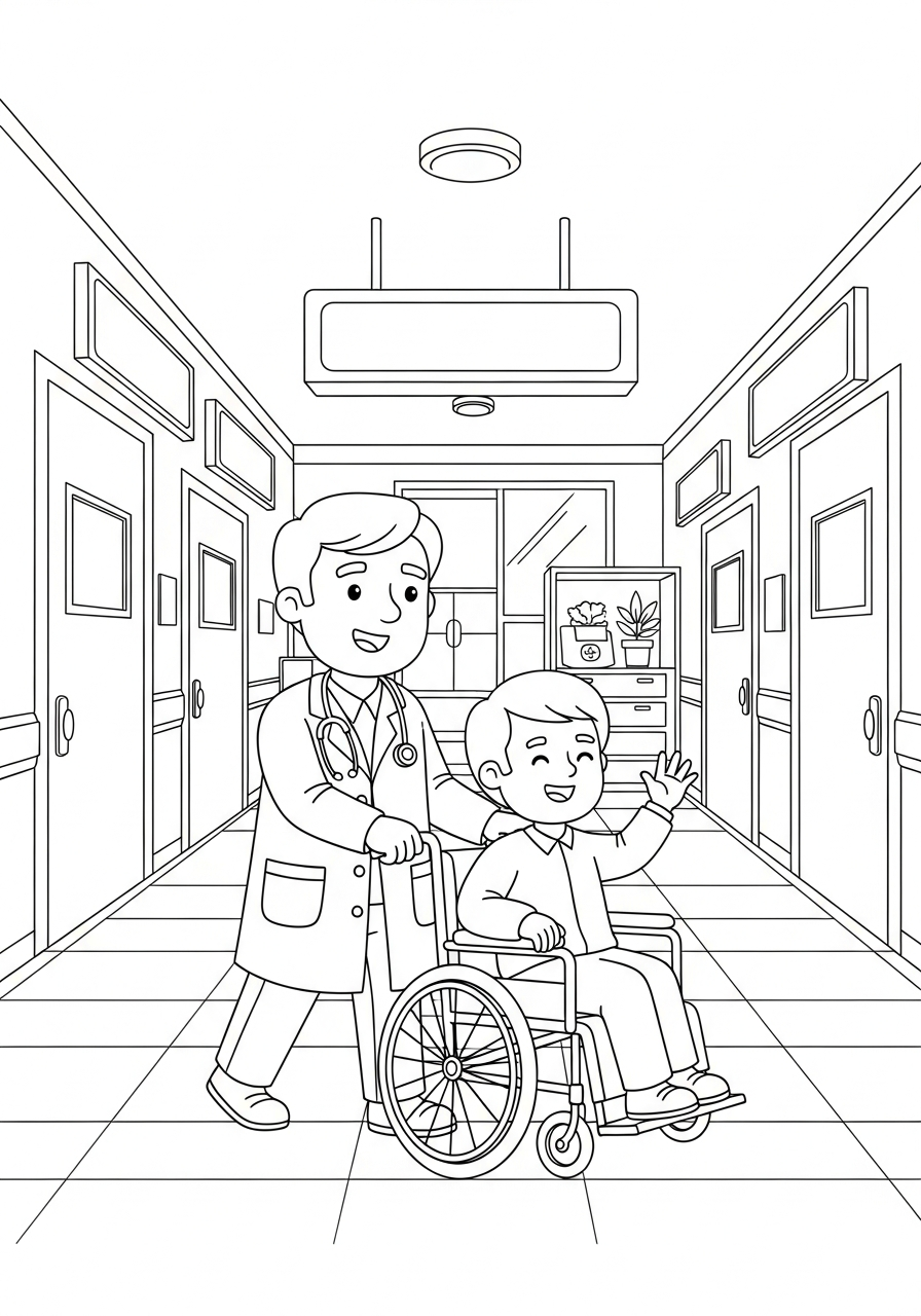 disegni di dottore da colorare da stampare