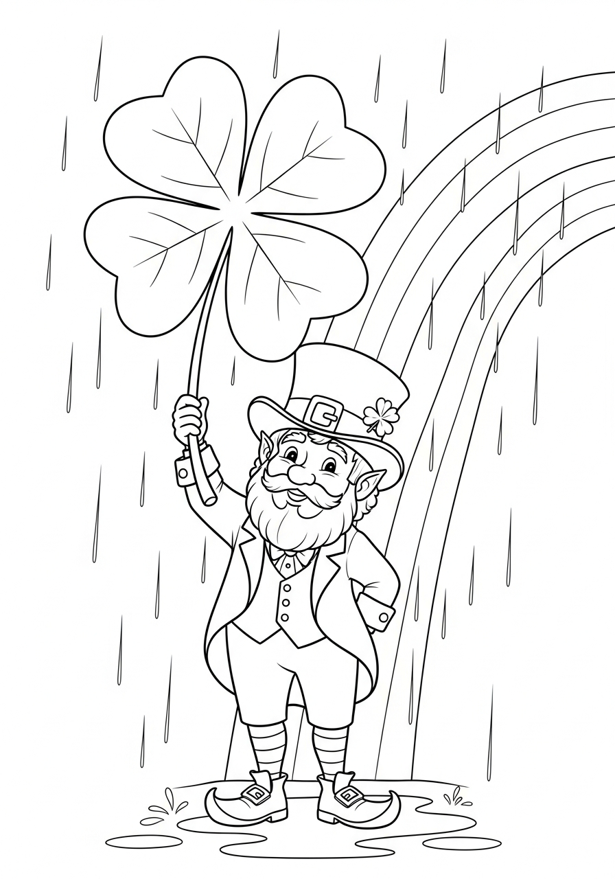 da colorare folletto disegno facile bambini