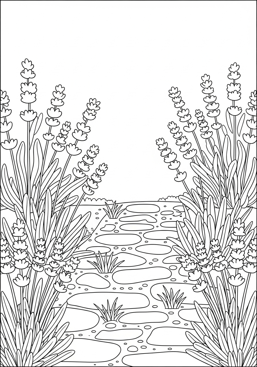 Lavanda 12 lavanda da colorare e stampare a4