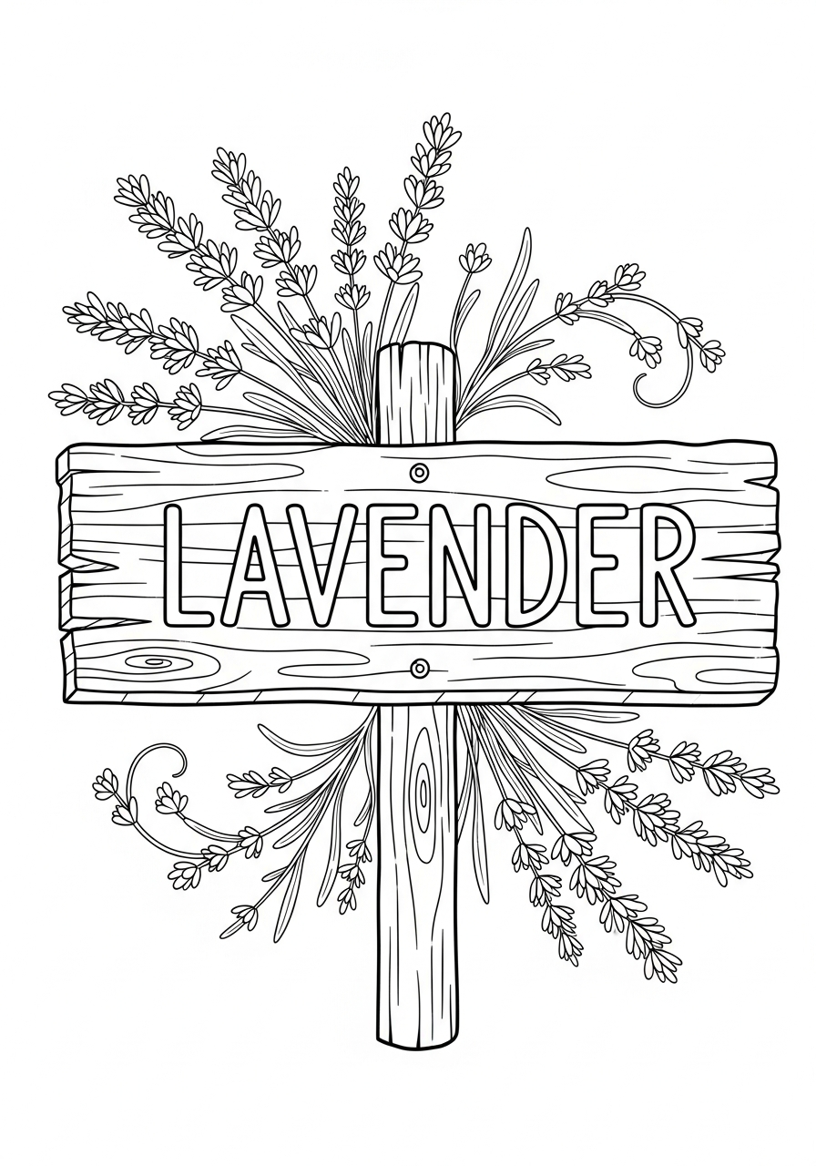 Lavanda 11 disegno lavanda da colorare per bambini 1