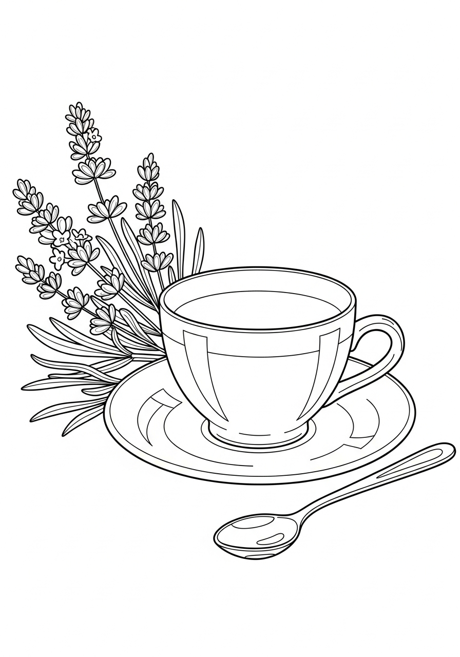 Lavanda 8 disegno lavanda da colorare 1