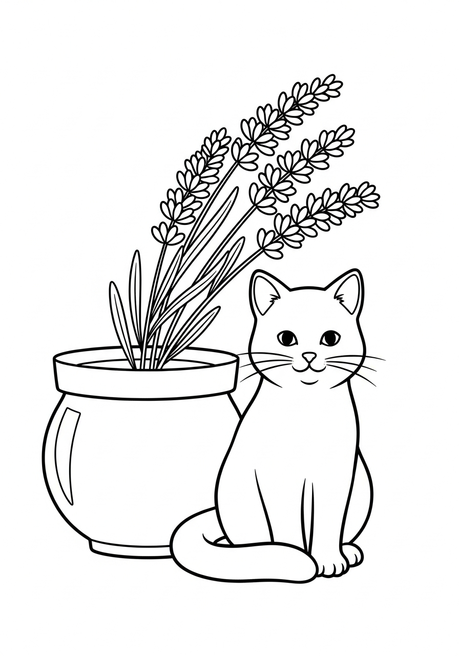 Lavanda 4 disegno lavanda da colorare