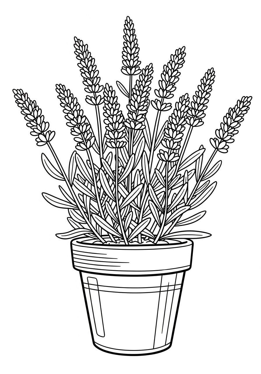Lavanda 18 disegni di lavanda da colorare da stampare 1
