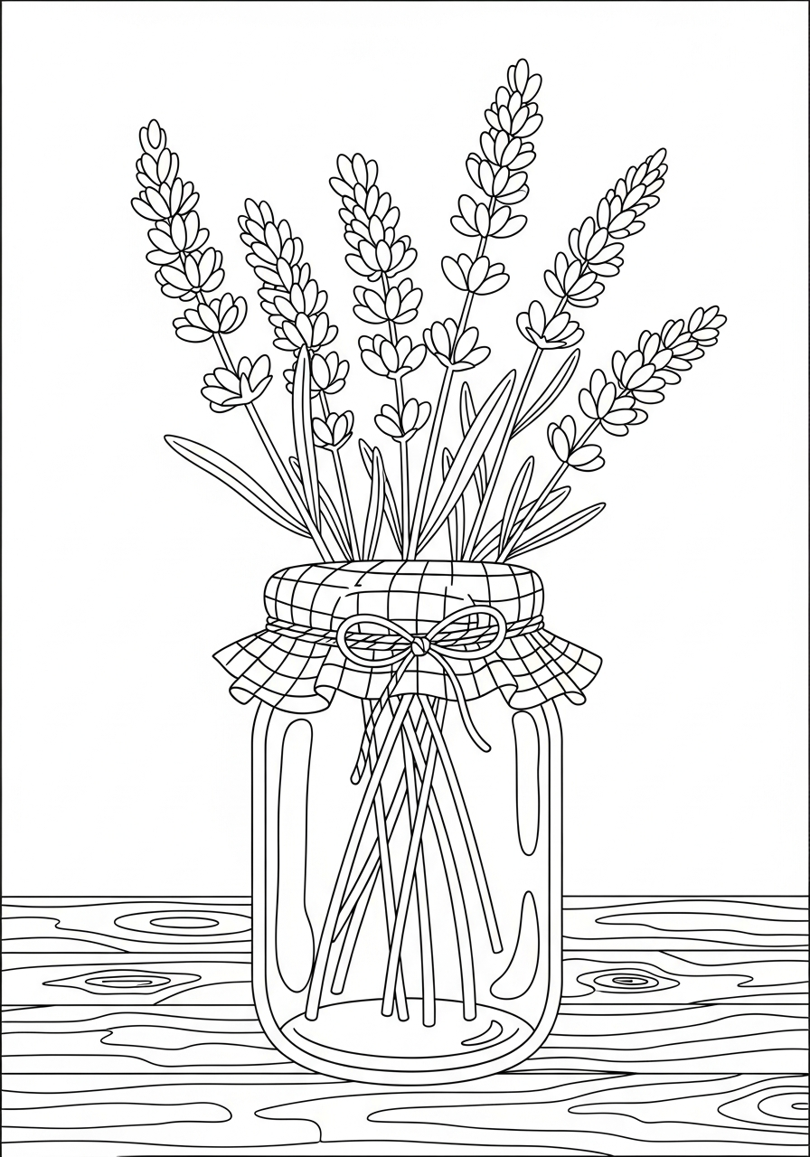 Lavanda 16 disegni lavanda facili da colorare 1