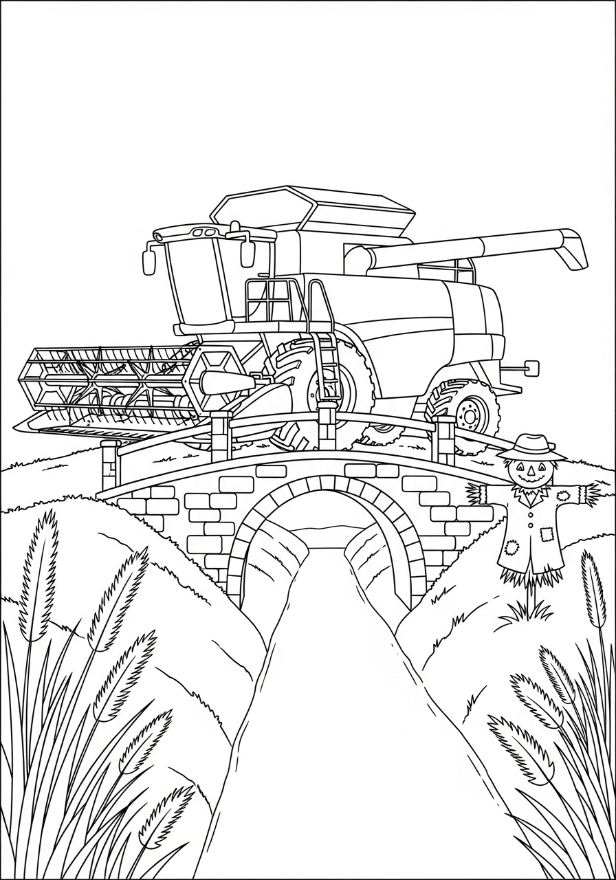 mietitrebbia da colorare pdf gratis