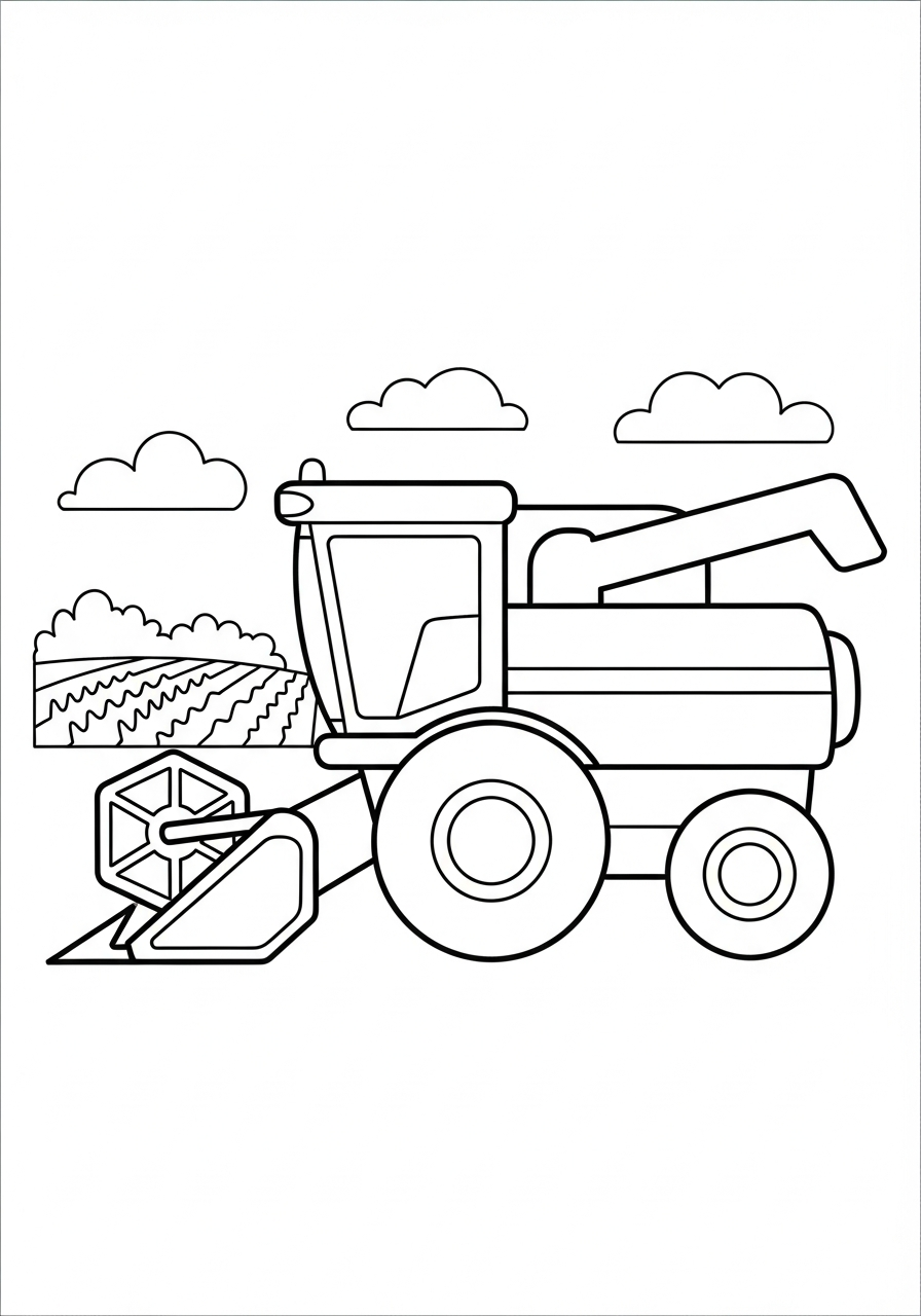 disegni da colorare per bambini pdf mietitrebbia