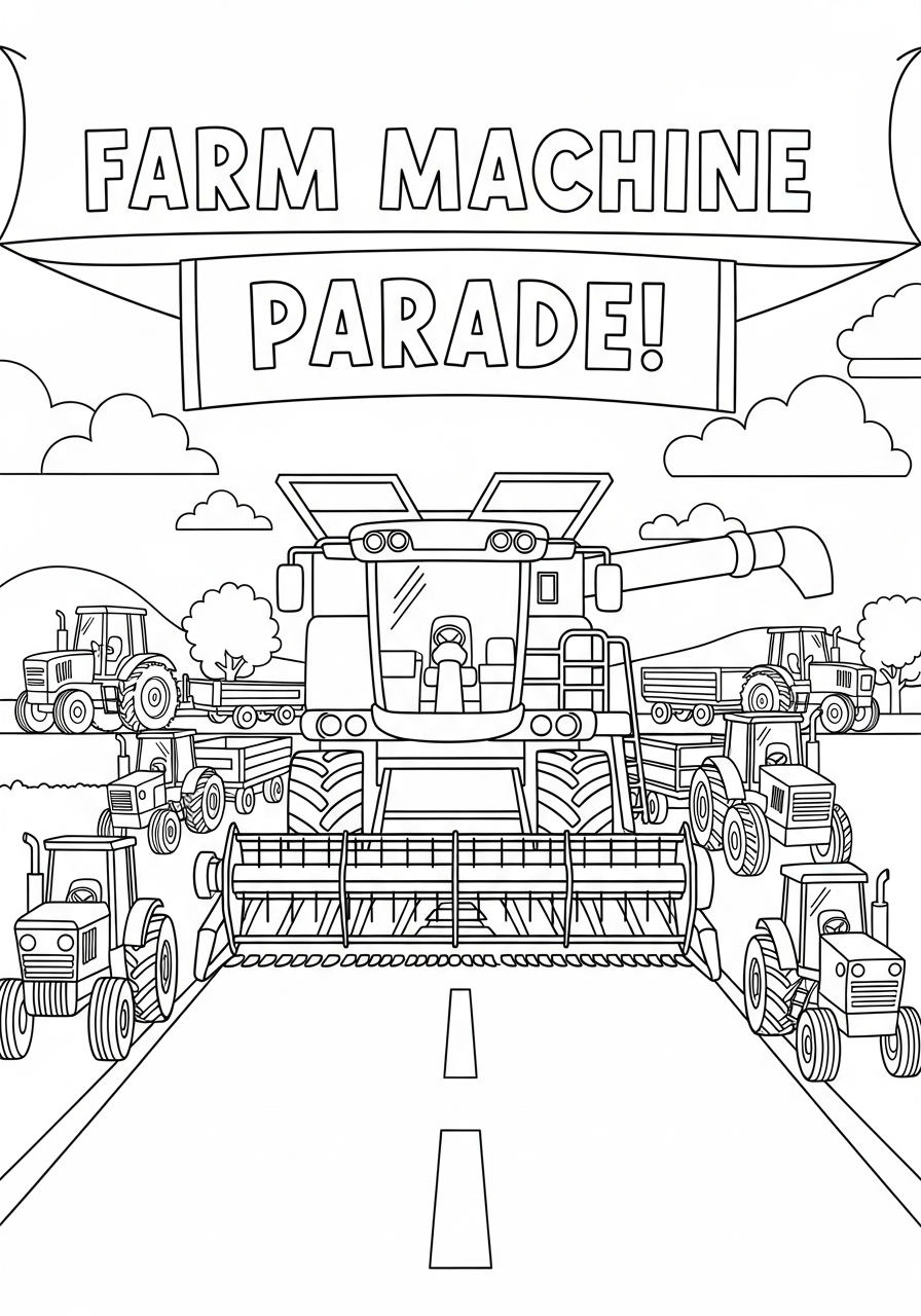 mietitrebbia da stampare e colorare gratis