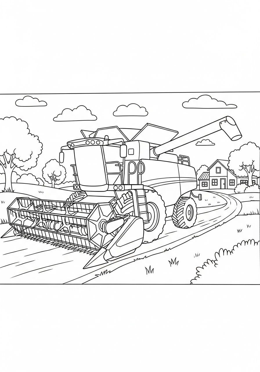 mietitrebbia da colorare e stampare a4