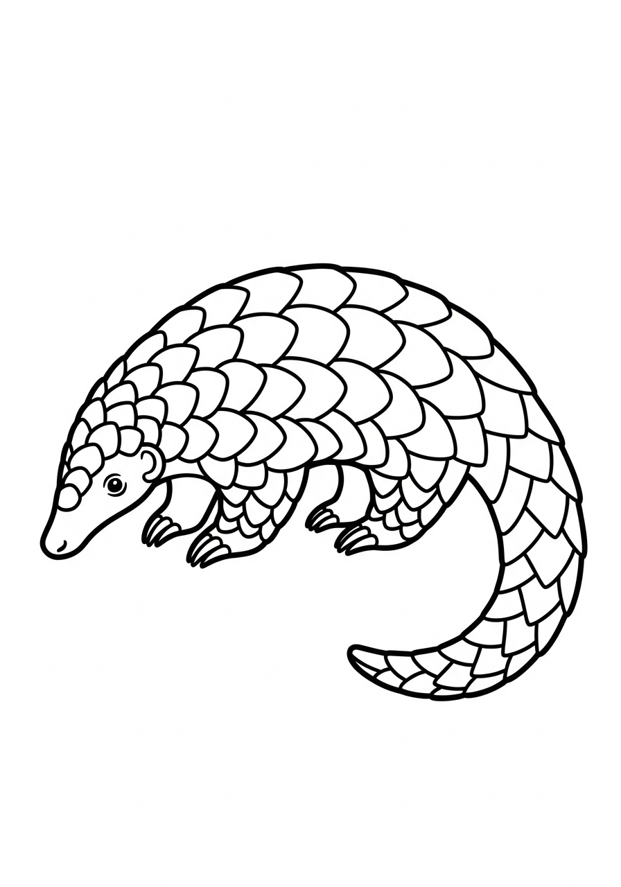 disegni pangolino da colorare per bambini
