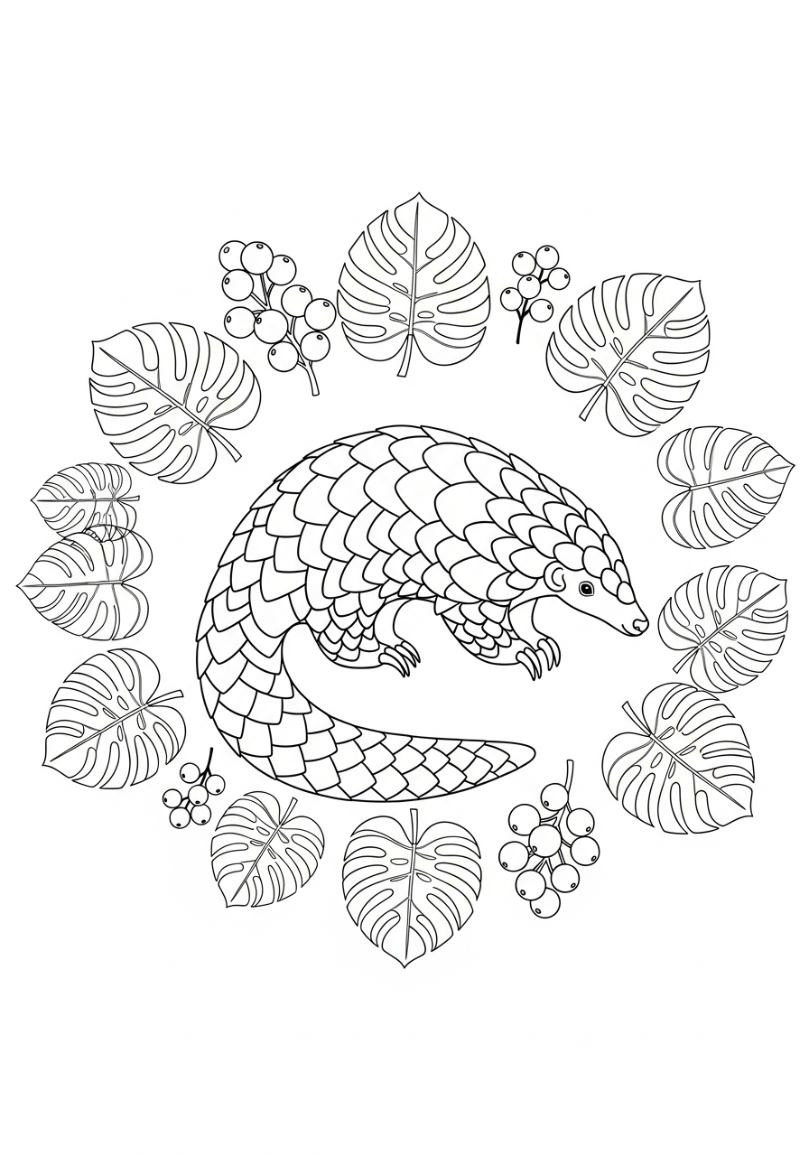 foto pangolino da colorare